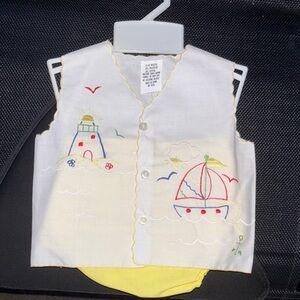 Nautical Themed Kids Vest - White
